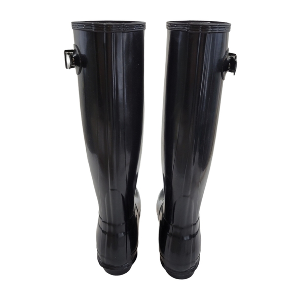 NWT!!! HUNTER BOOTS ORIGINAL TALL GLOSS BLACK - Picture 5 of 10